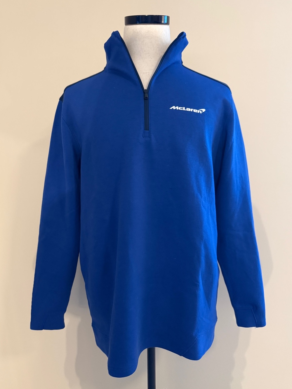 NWOT Under Armour Golf x McLaren Quarter-Zip Sweatshirt in Royal/Navy Blue